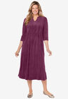 Pintuck Velour Dress, , alternate image number null