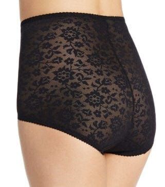 Firm Lace Panty Brief, BLACK, on-hover image number 1