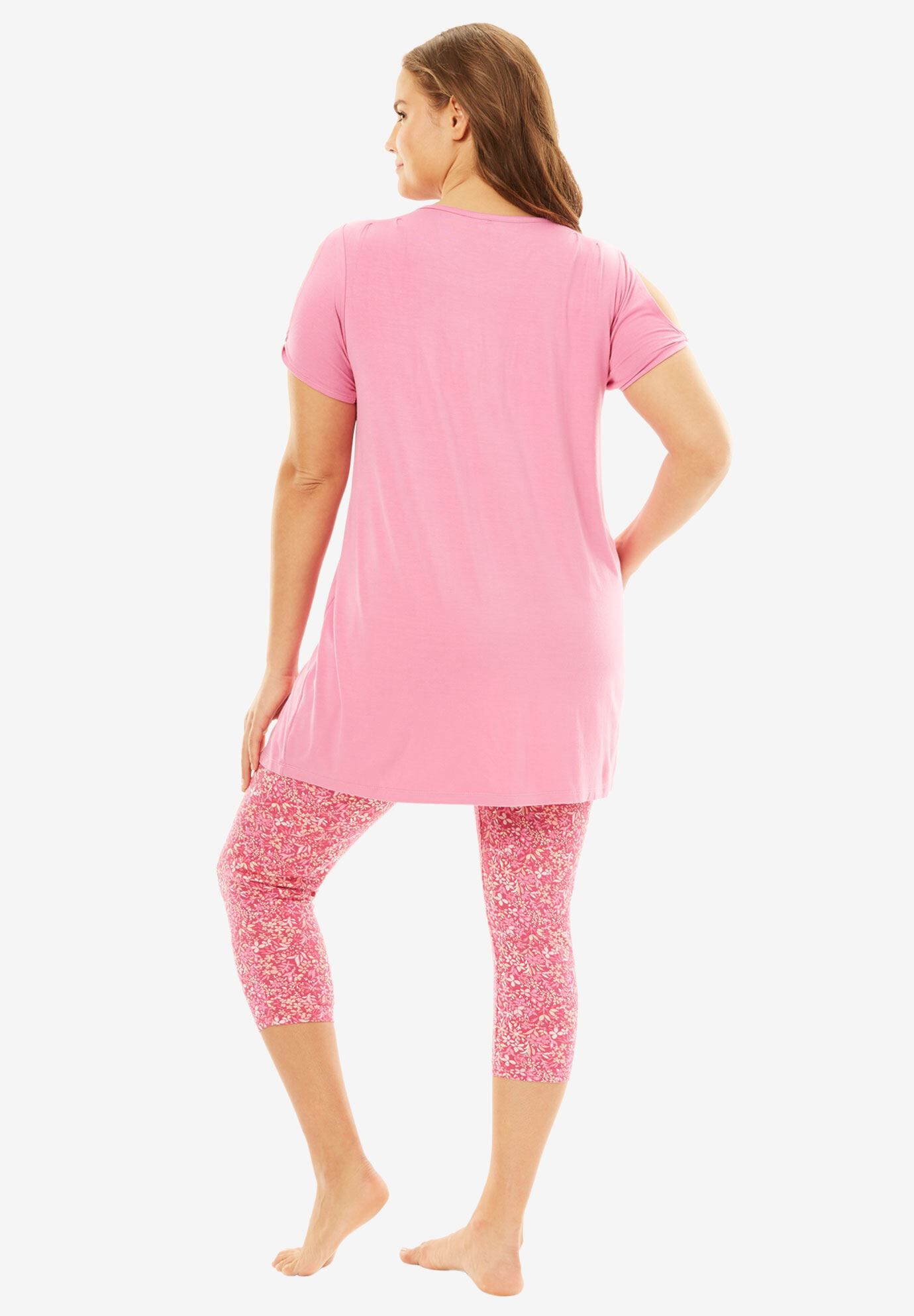 Cold Shoulder Capri PJ Set by Dreams & Co.&reg;, , alternate image number 1