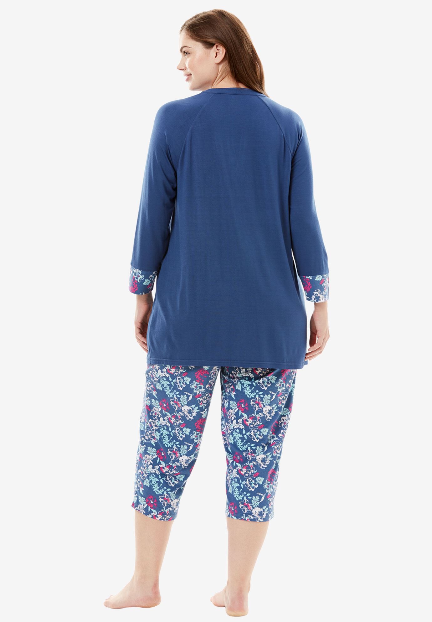 Downtime Henley PJ Set by Dreams & Co.&reg;, , alternate image number 1
