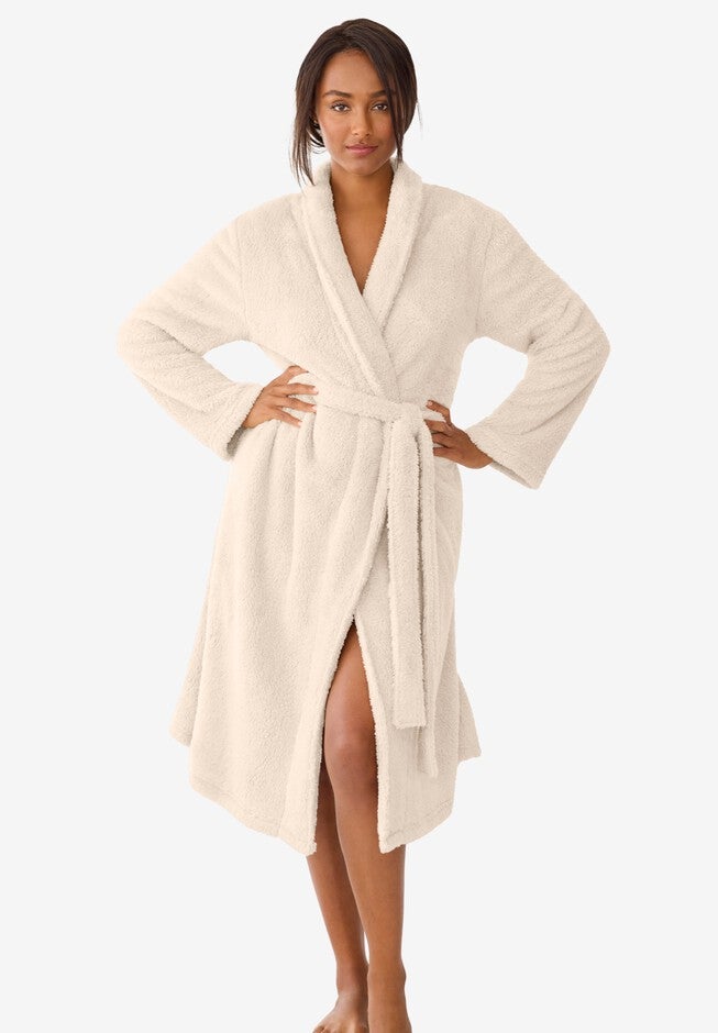 Ultra Plush Wrap Robe, OATMEAL, hi-res image number null