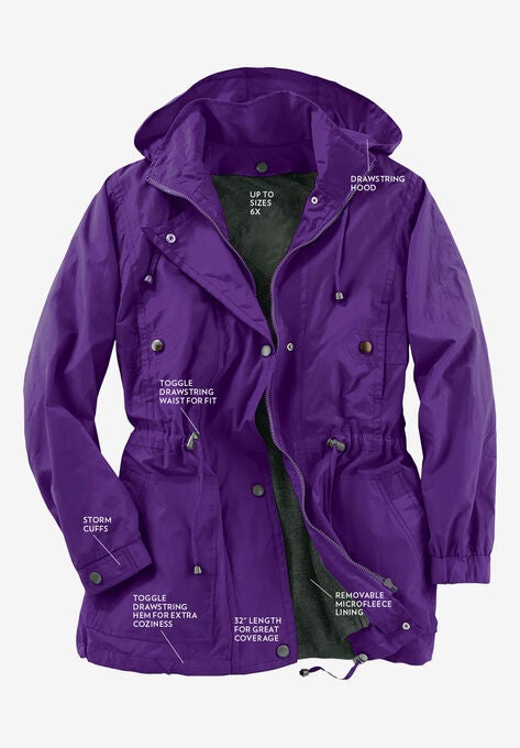 Fleece-Lined Taslon® Anorak, , alternate image number null