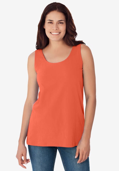 Scoop Neck Tank, PUMPKIN, hi-res image number null