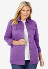 Long Stretch Denim Jacket, PRETTY VIOLET, hi-res image number null