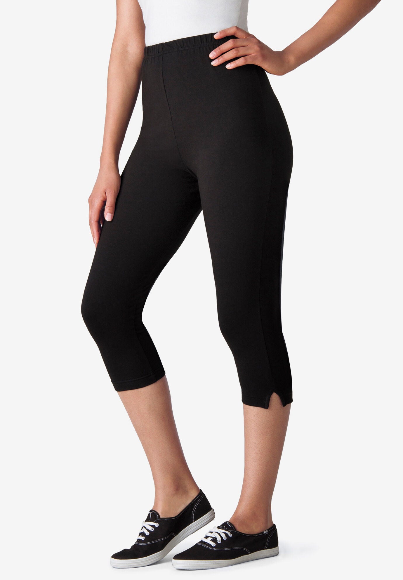 Stretch Cotton Capri Legging Fullbeauty Outlet