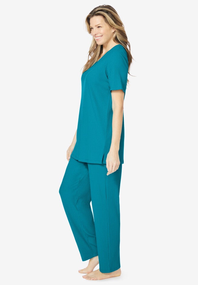 2-Piece Ribbed Sleep Set, , alternate image number null