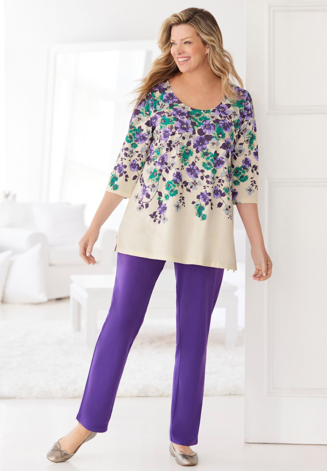 7-Day Floral Print Tunic, , alternate image number 5