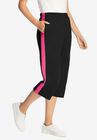 side stripe COTTON french TERRY capri, , hi-res image number null