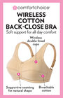 Cotton Back-Close Wireless Bra, , alternate image number null