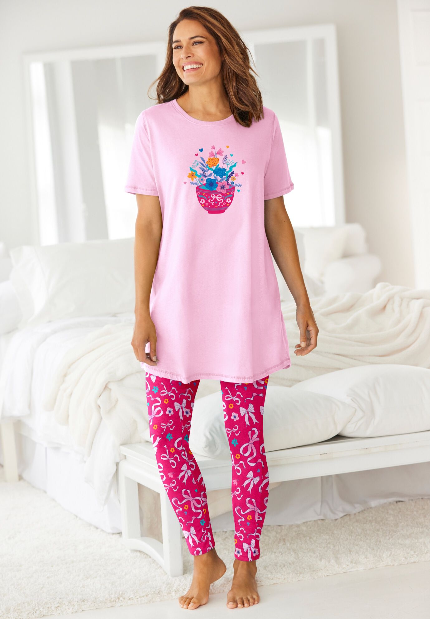 Graphic Tunic PJ Set, , alternate image number 4