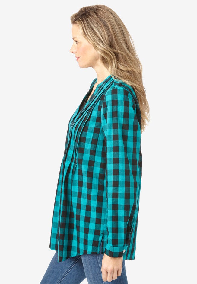 Layered Look Pintucked Tunic, , alternate image number null