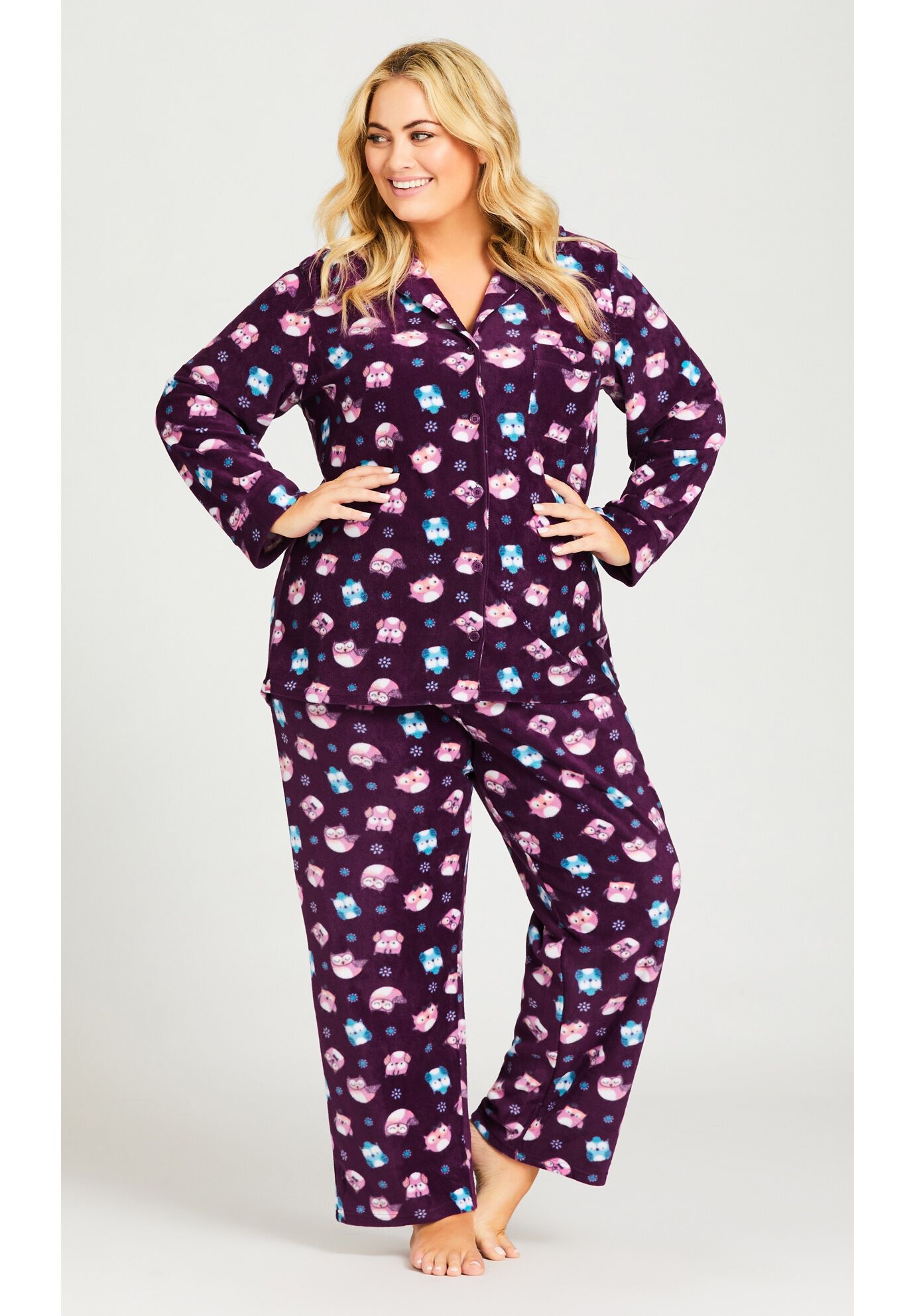 Button Owl Sleep Top, OWL PRINT, alternate image number 3
