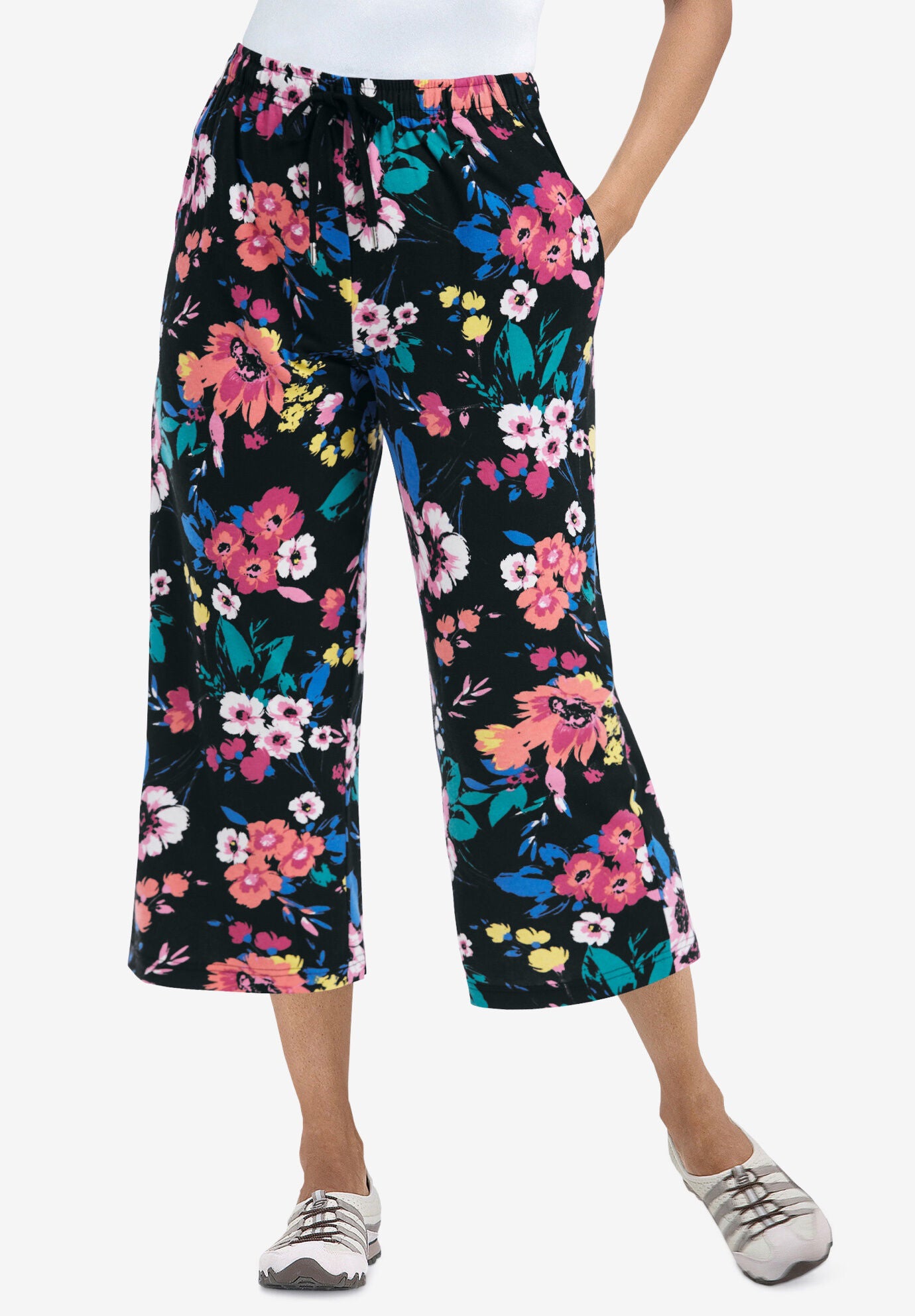 Sport-Knit Pull-On Capri Pants, , alternate image number 5