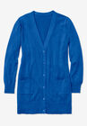 Longer-Length Cotton Cardigan, , alternate image number null