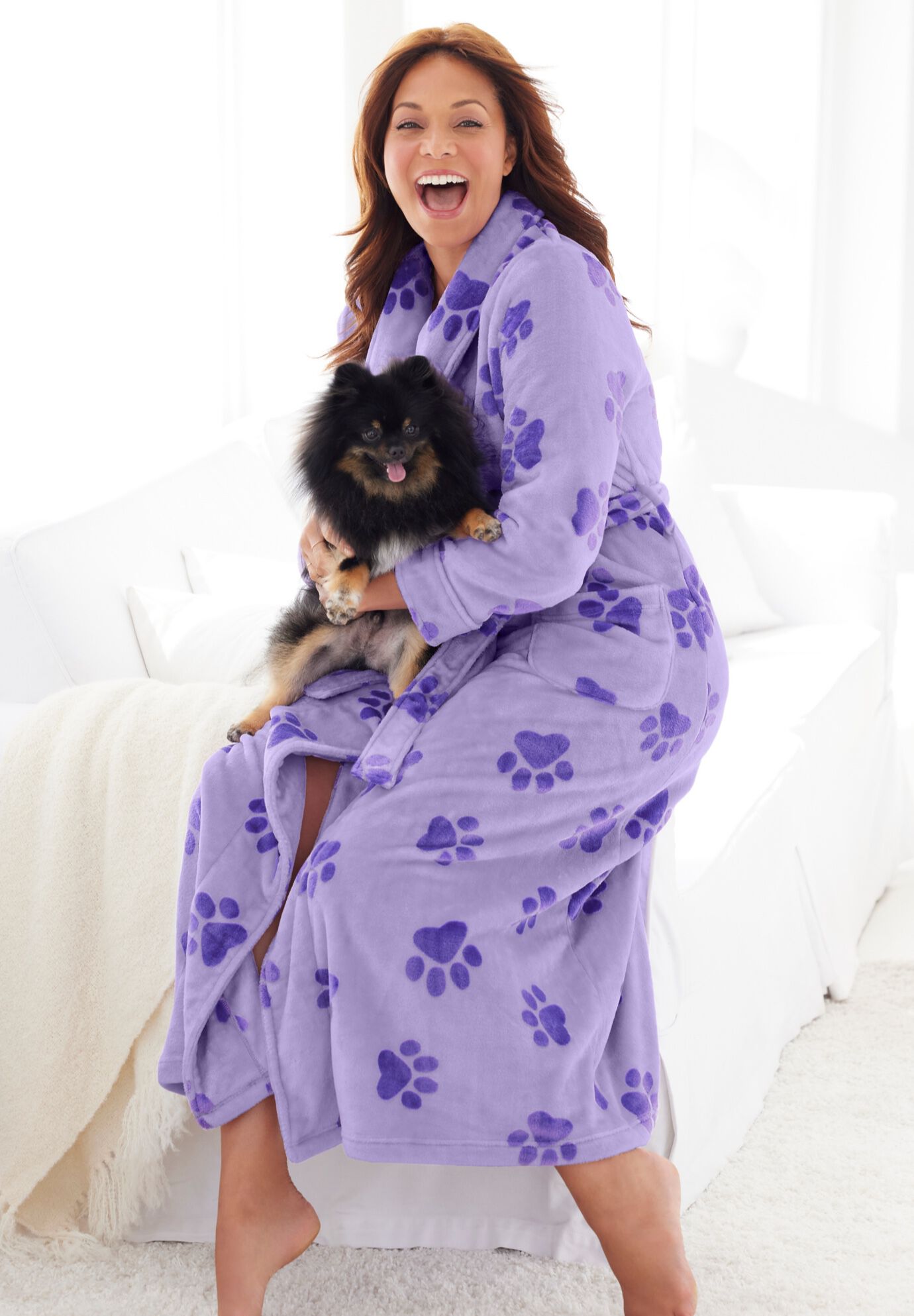 Plush Wrap Robe, , alternate image number 8