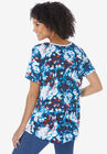 Cuffed Americana Print Tee, , on-hover image number null