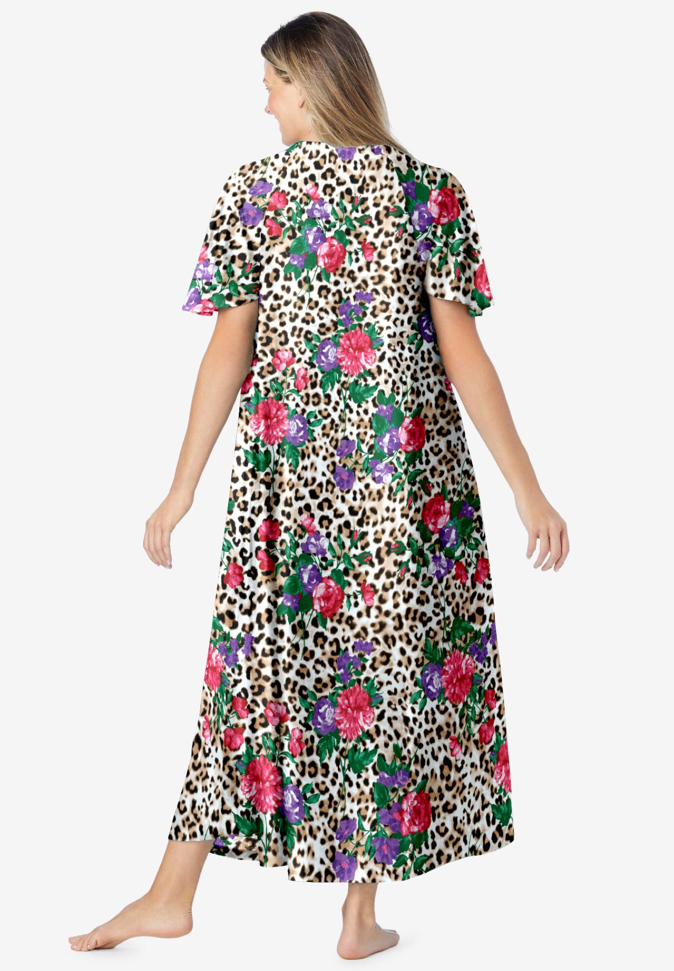 Sweeping Printed Lounger, NEUTRAL FLORAL ANIMAL, on-hover image number 1