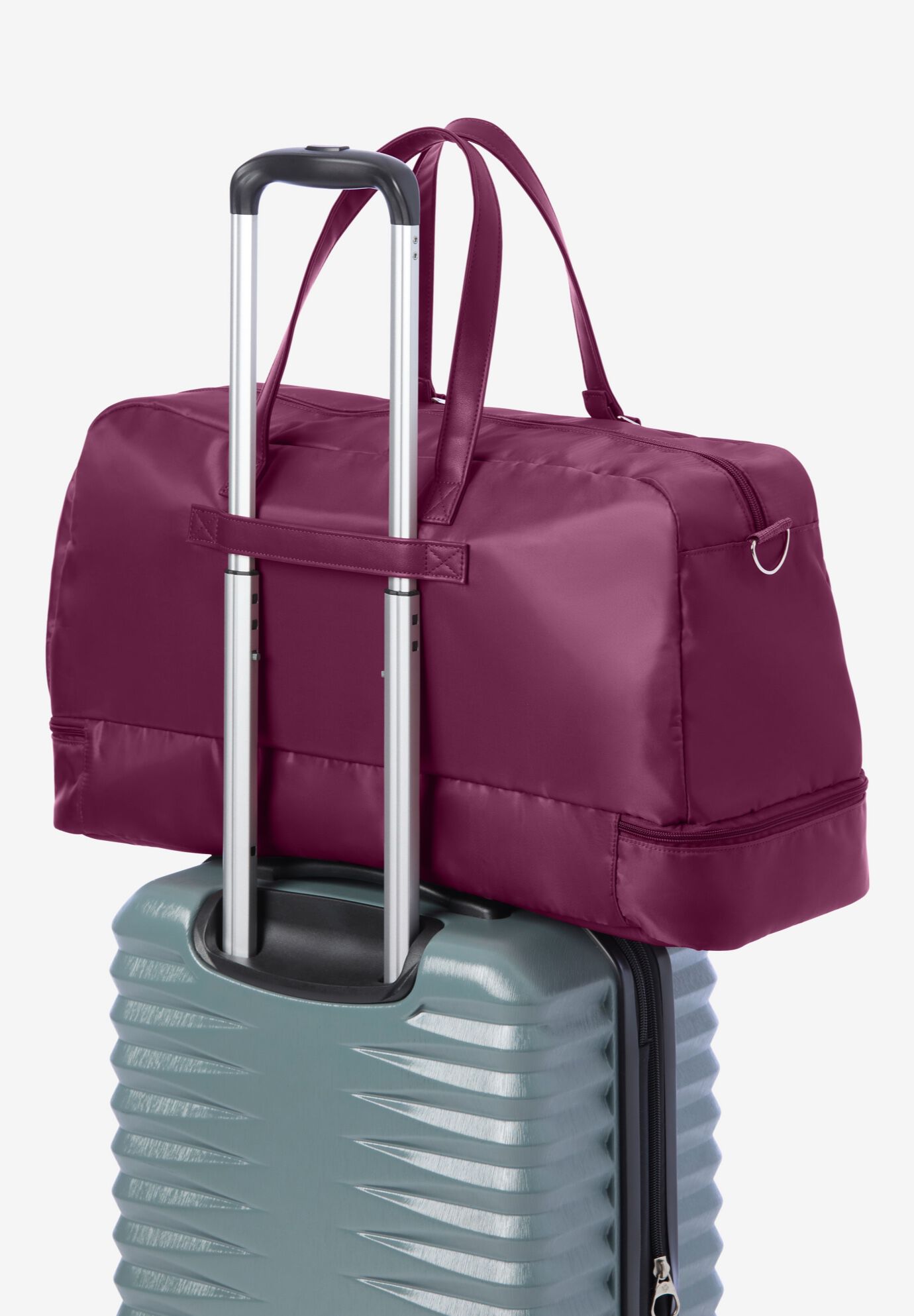 Large Weekender with Zip Off Bottom, DEEP CLARET, on-hover image number 1