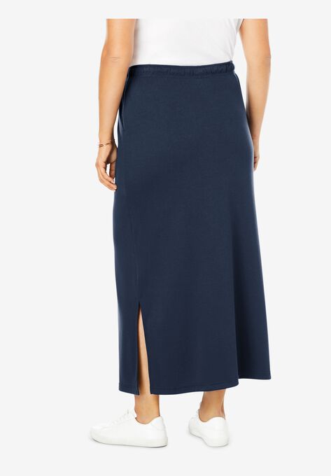 Sport Knit Side-Slit Skirt, , on-hover image number null