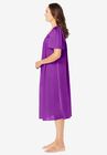 Short Silky Lace-Trim Gown , , alternate image number null