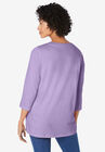 Perfect Three-Quarter Sleeve V-Neck Tunic, , on-hover image number null