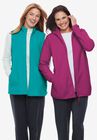 Zip-Front Microfleece Vest, , alternate image number null