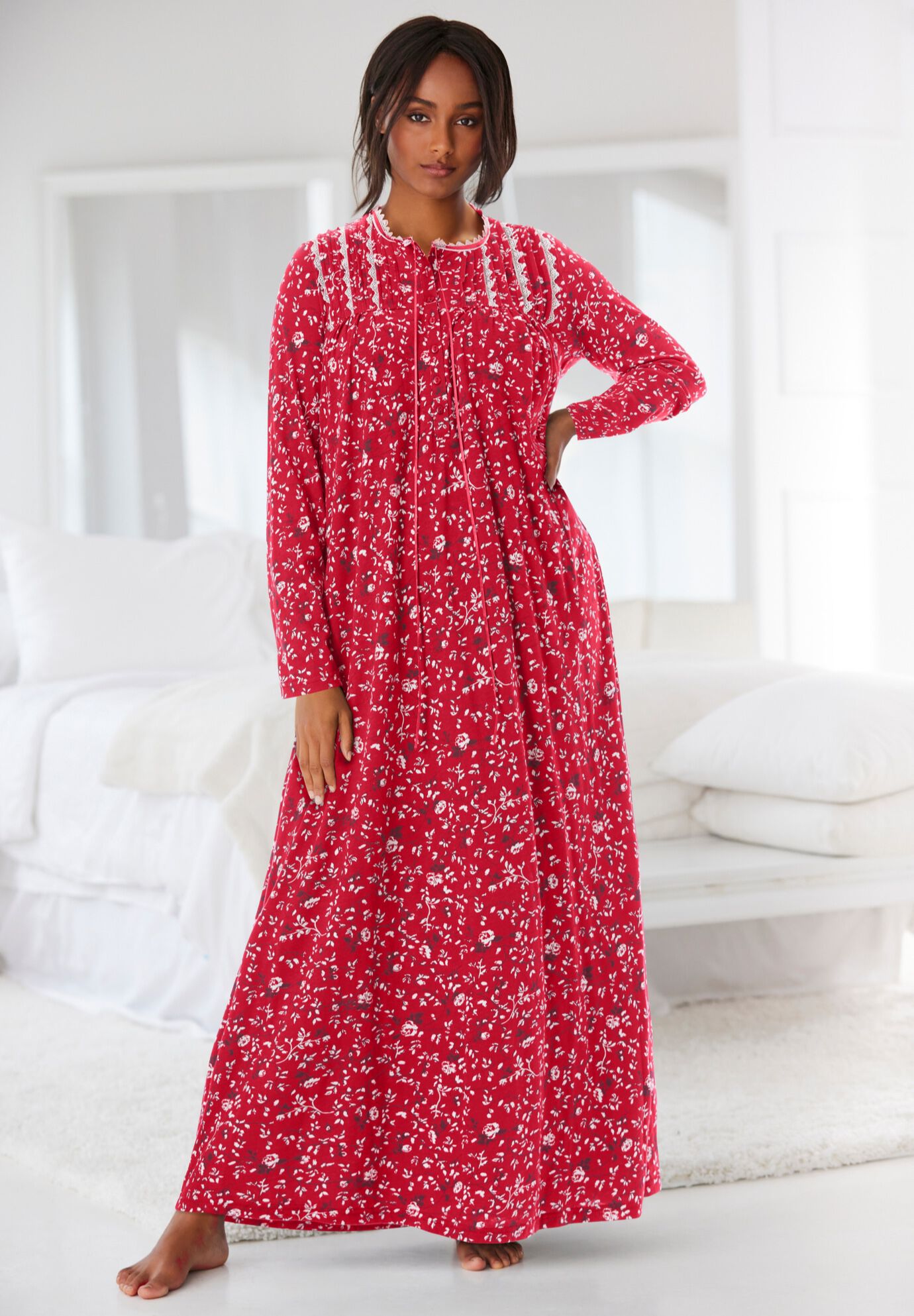 Floral Knit Gown, , alternate image number 6