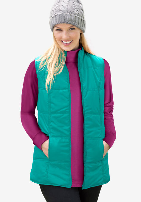 Quilted Vest, WATERFALL, hi-res image number null
