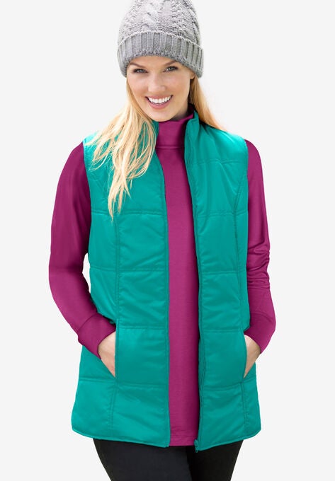 Quilted Vest, WATERFALL, hi-res image number null