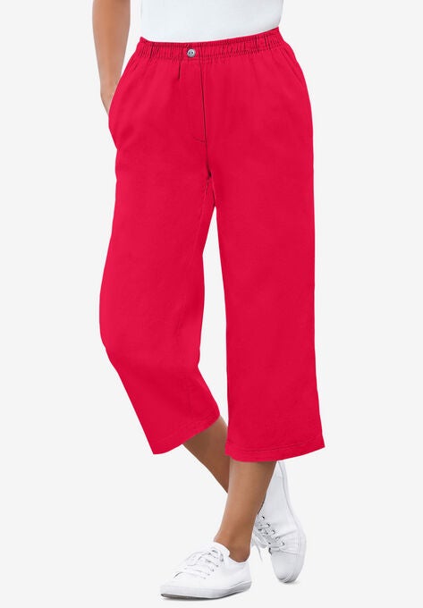 7-Day Denim Capri, VIVID RED, hi-res image number null