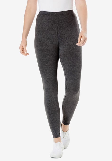 Stretch Cotton Legging, HEATHER CHARCOAL, hi-res image number null