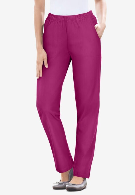 Straight Leg Fineline Jean, RASPBERRY, hi-res image number null