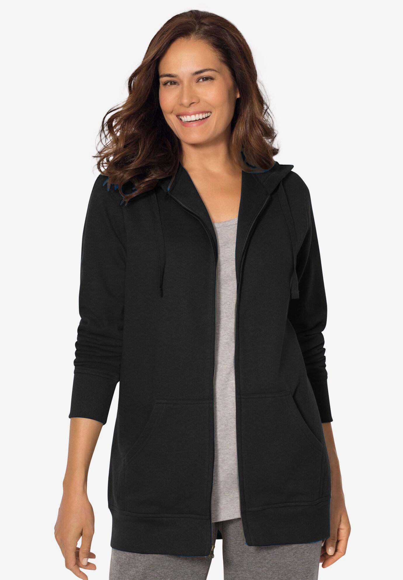 Zip front fleece 2025 hoodie