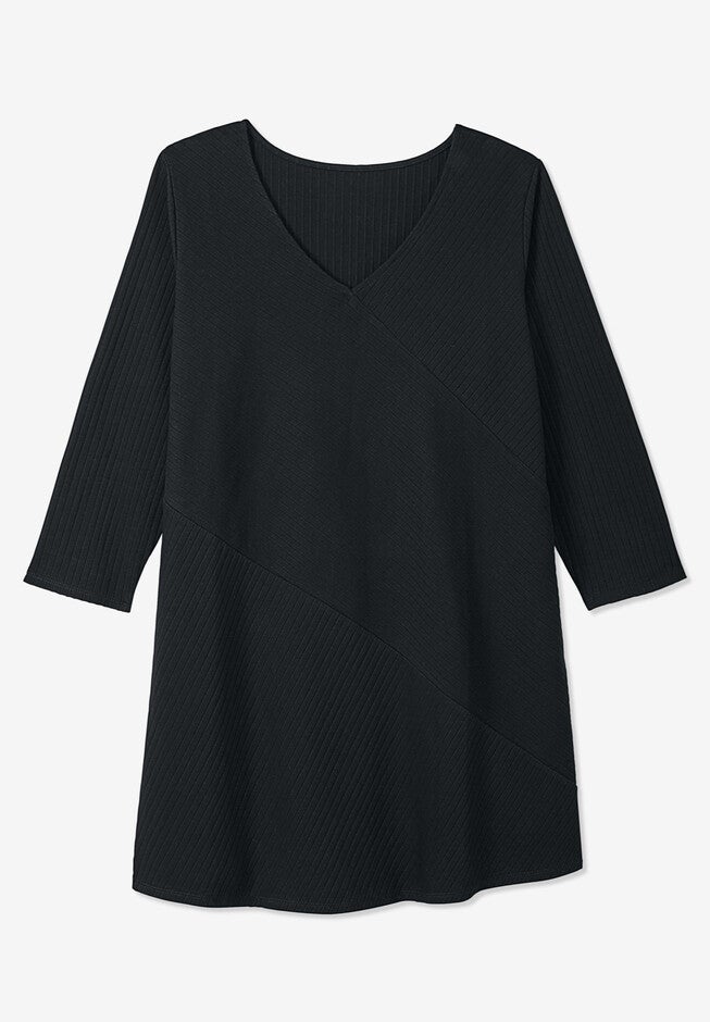Seamed V-Neck Tunic, , alternate image number null