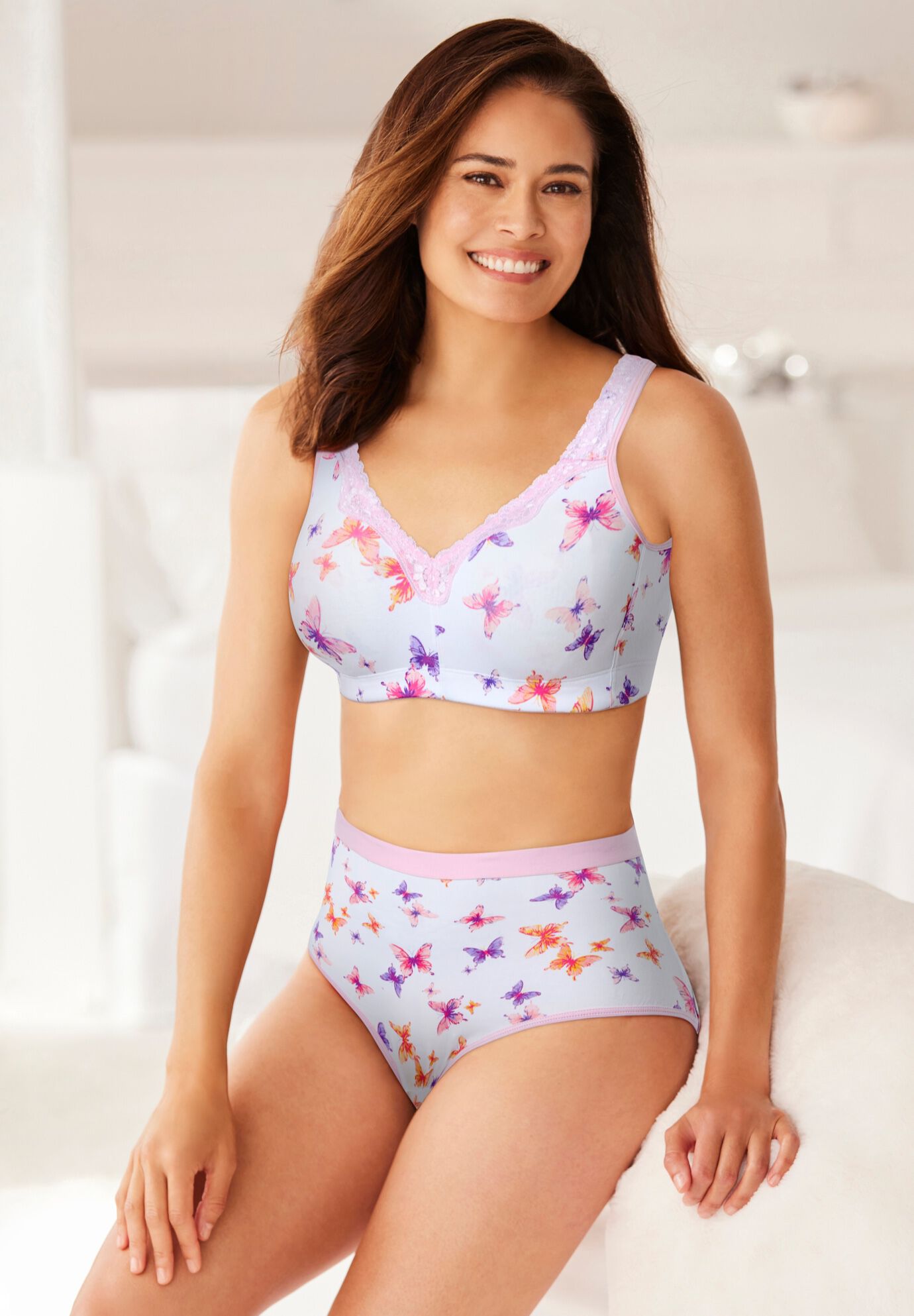 Cotton Comfort Wireless Bra, , alternate image number 7