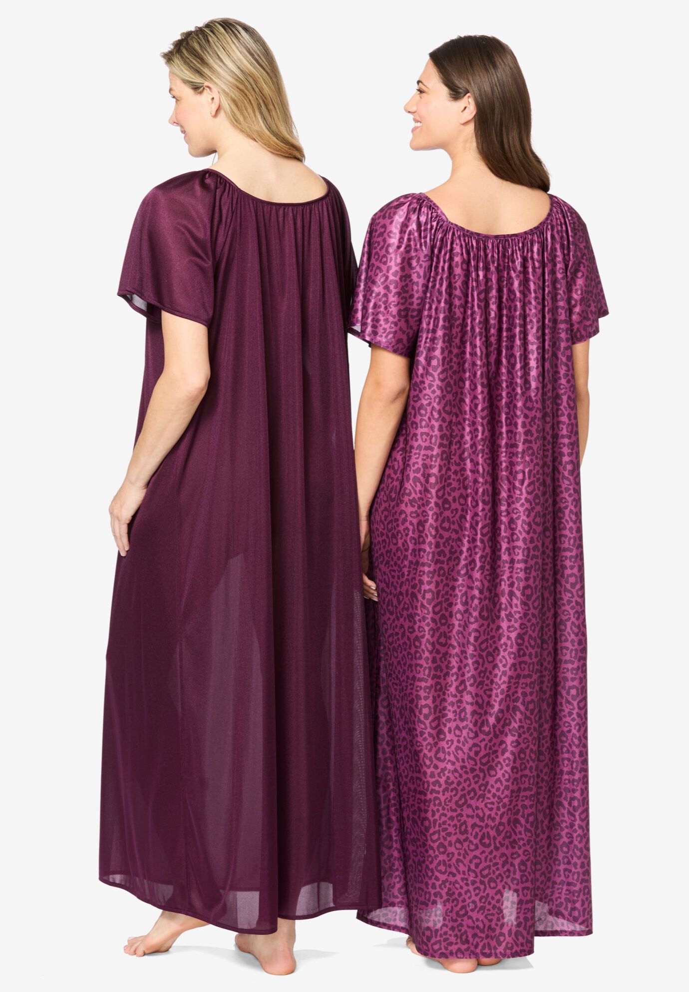 2 Pack Long Silky Gown Fullbeauty Outlet