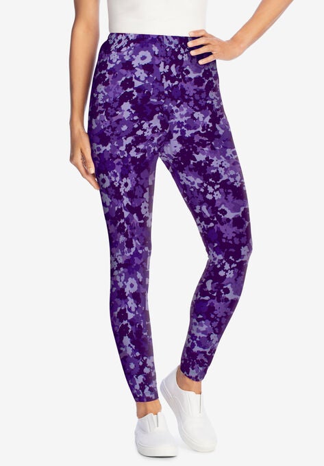 Cozy Legging, RADIANT PURPLE CAMOUFLAGE FLORAL, hi-res image number null