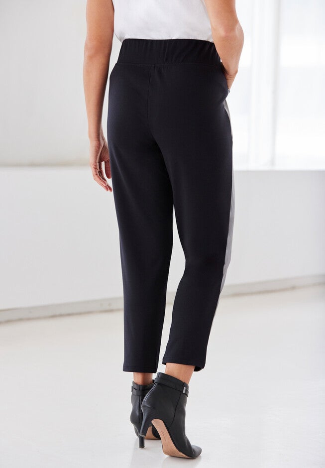 Leather Look Ponte Pant, , on-hover image number 1