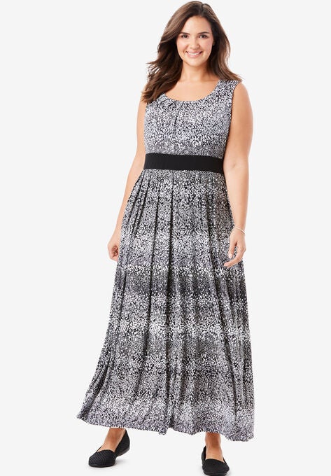 Empire Waist Print Maxi Dress Plus Size Casual Dresses Fullbeauty