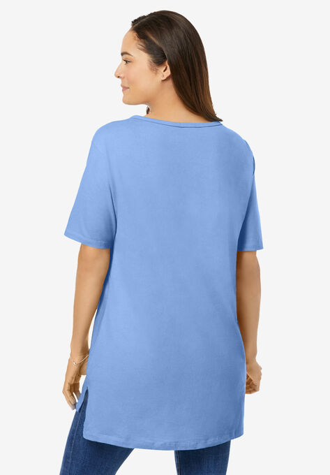 Perfect Short-Sleeve Boatneck Tunic, , on-hover image number null