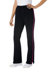 Stretch Cotton Side-Stripe Bootcut Pant, , alternate image number null