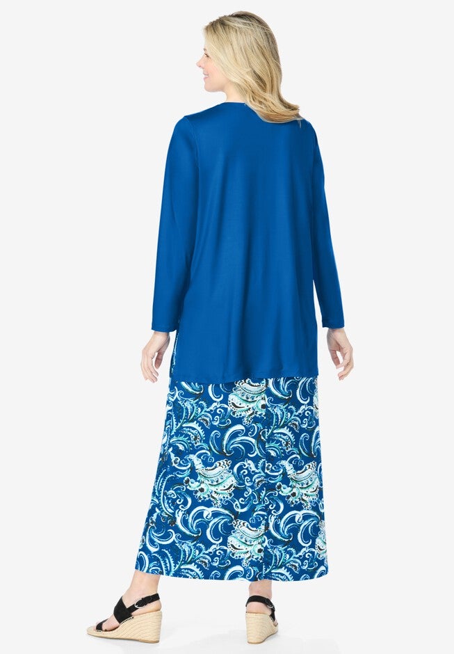Tropical Jacket and Dress Set, BRIGHT COBALT PAISLEY, on-hover image number 1