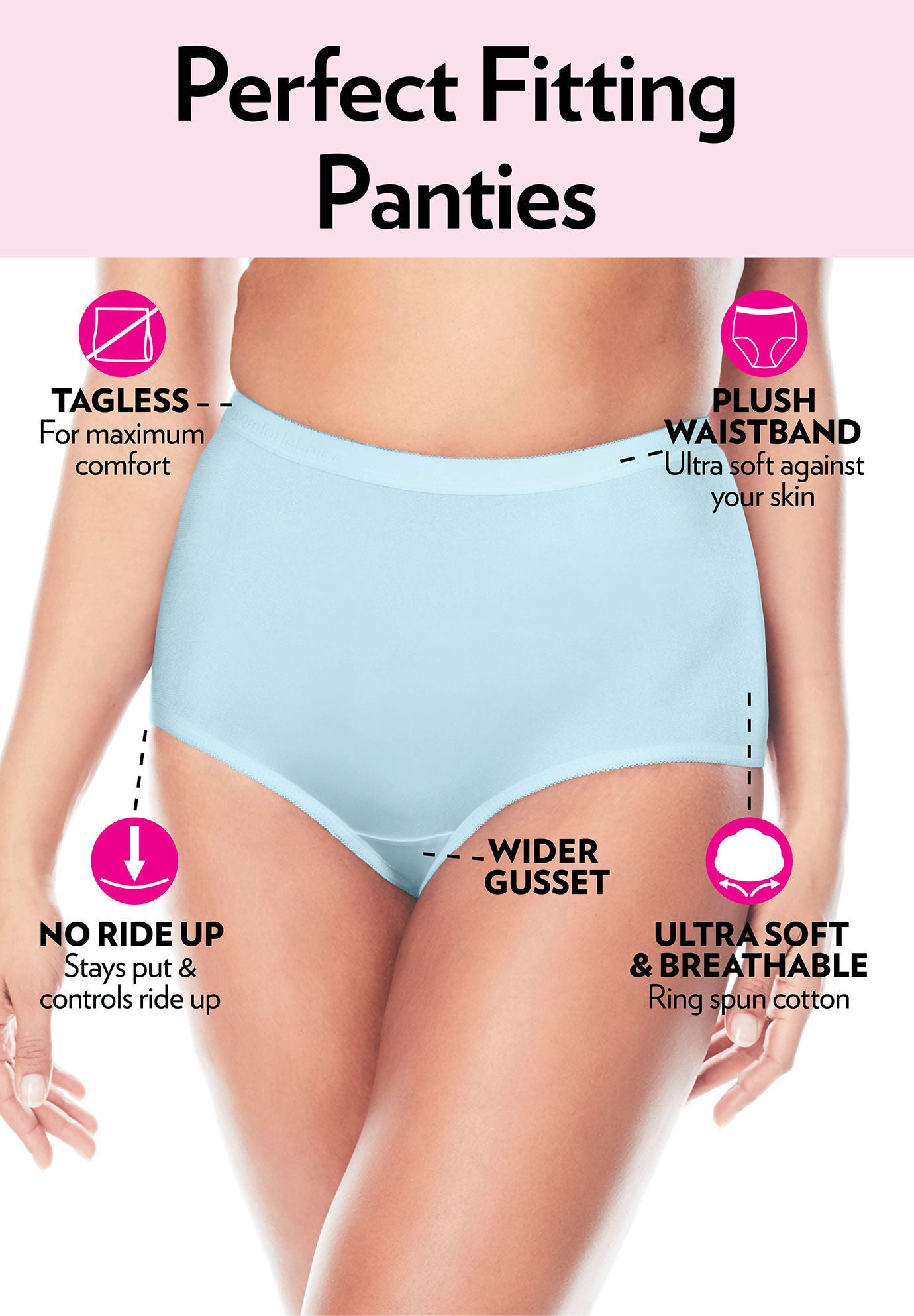 Full Coverage Cotton Brief 10-Pack, WHITE PACK, on-hover image number 1