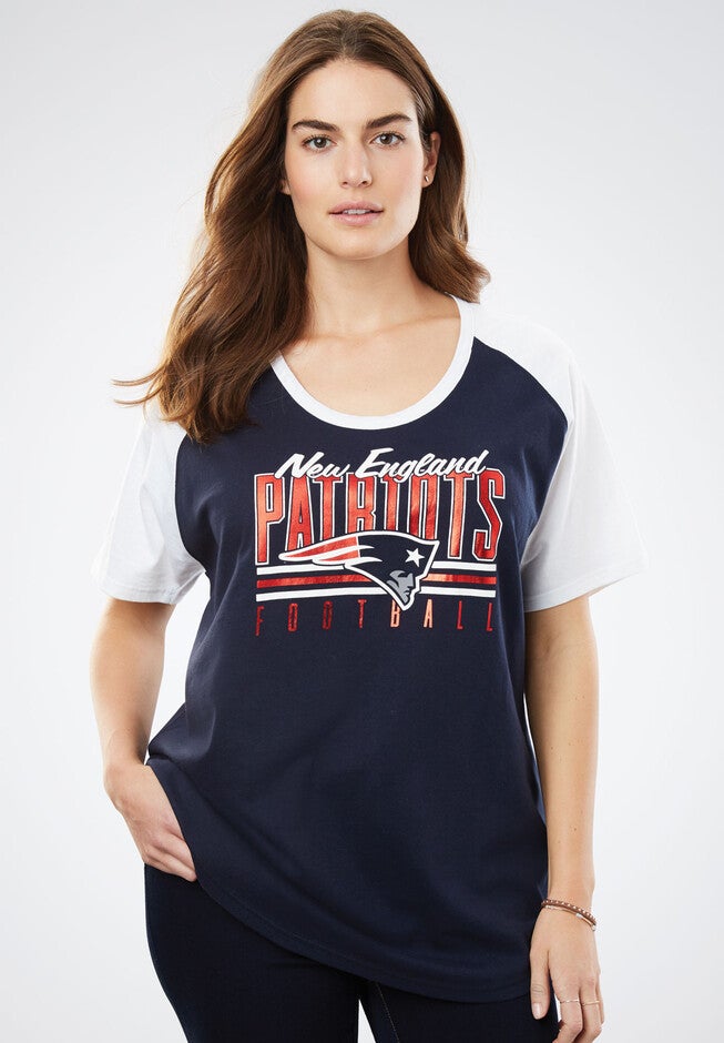 Foil NFL Team Raglan Tee, PATRIOTS, hi-res image number null