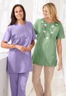 Embroidered Pointelle Tunic, , alternate image number null