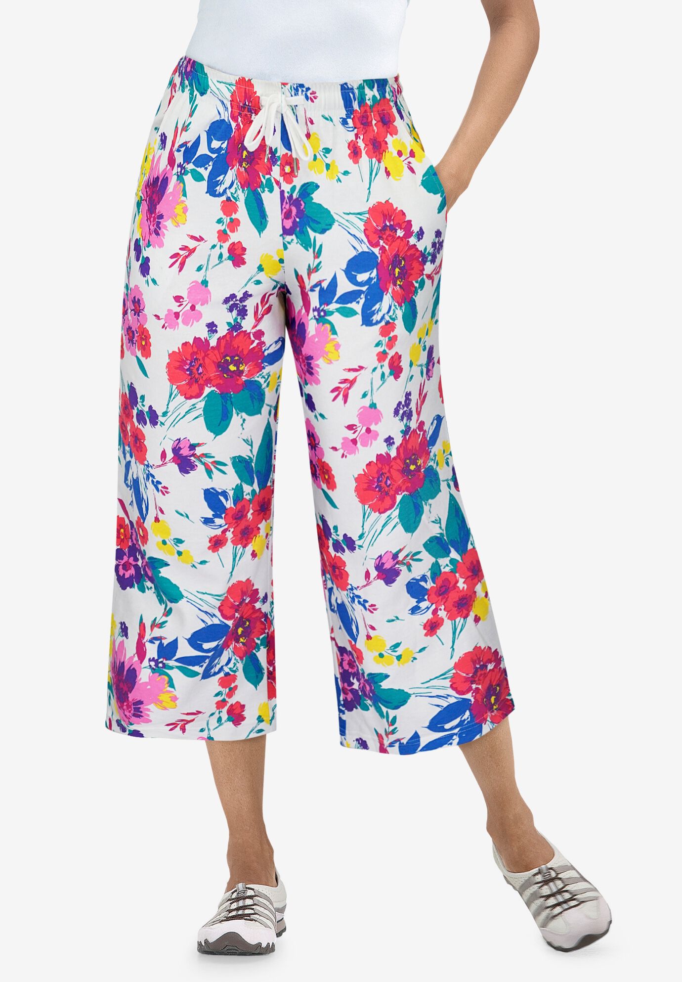 Sport-Knit Pull-On Capri Pants, , alternate image number 6