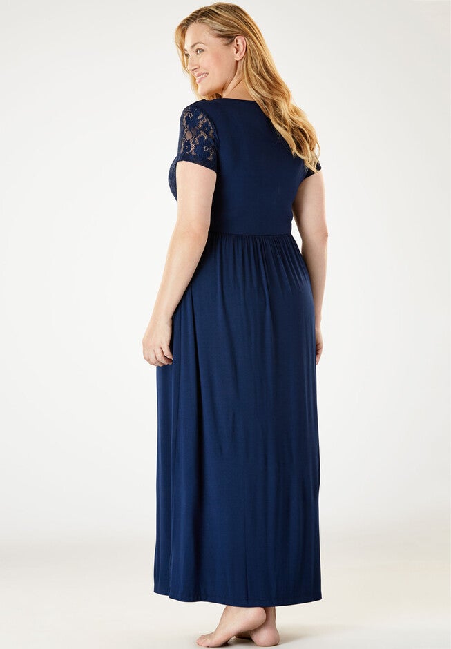 Lace Bodice Sleep Gown by Amoureuse®, , on-hover image number null