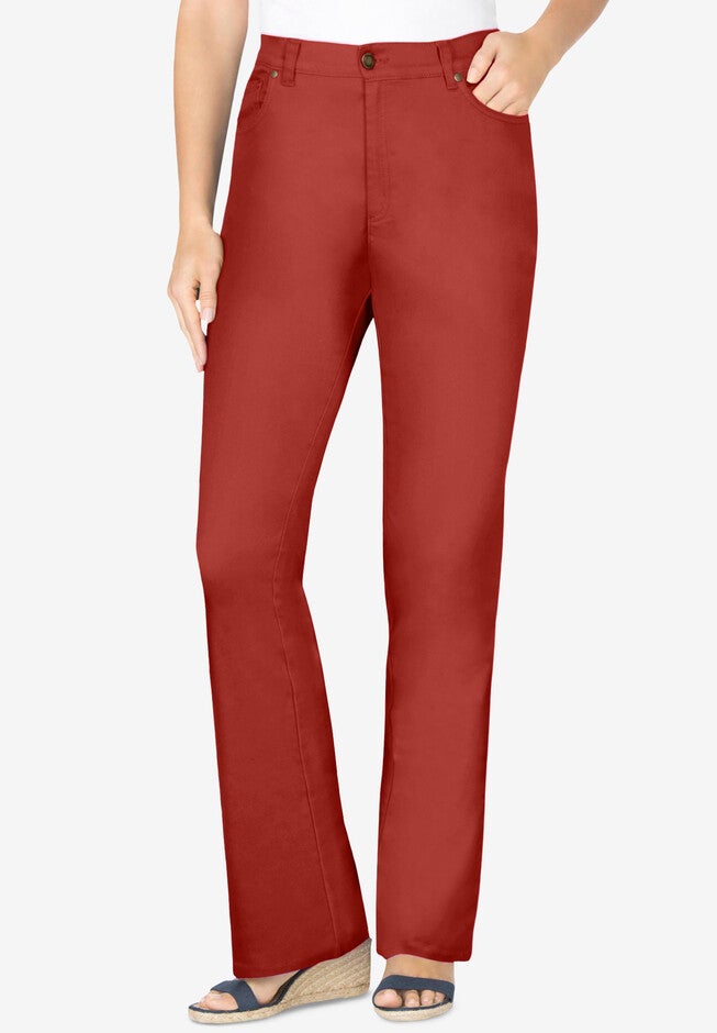 Bootcut Stretch Denim Jean, RED OCHRE, hi-res image number null