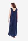 Long Tricot Knit Nightgown , , on-hover image number null