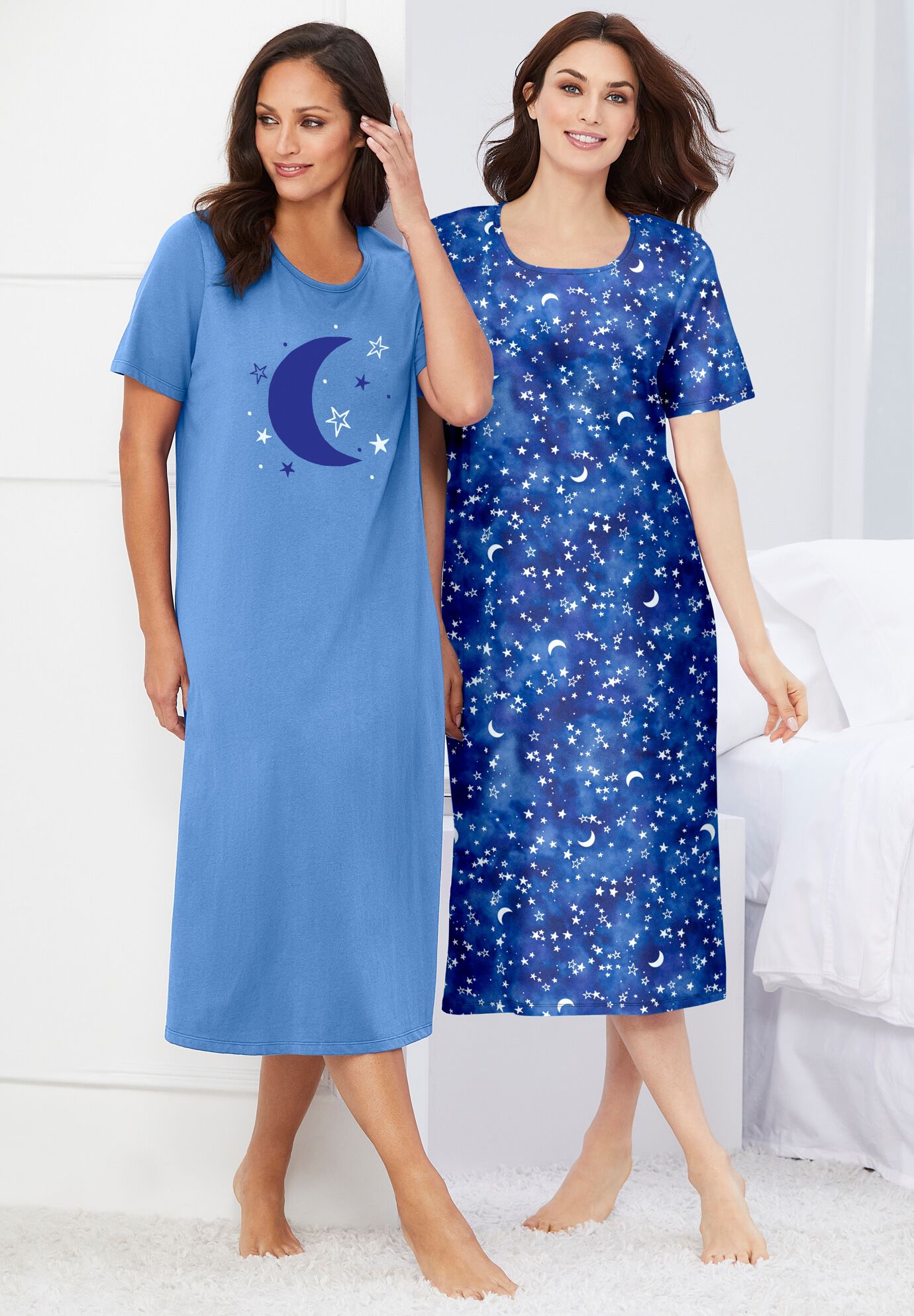 2-Pack Long Sleepshirts, , alternate image number 4